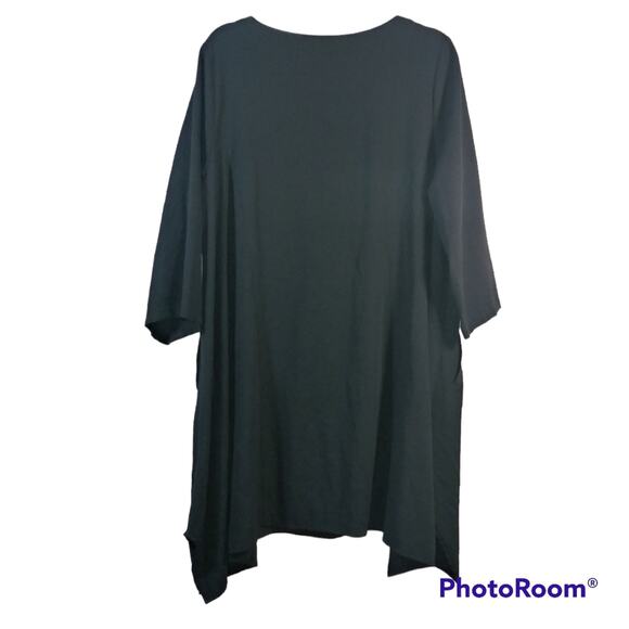 Linea by Louis Dell'olio Black Lagenlook Dress Size 1X - Picture 2 of 7